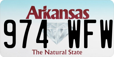 AR license plate 974WFW