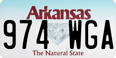 AR license plate 974WGA