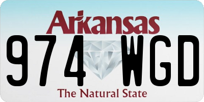 AR license plate 974WGD