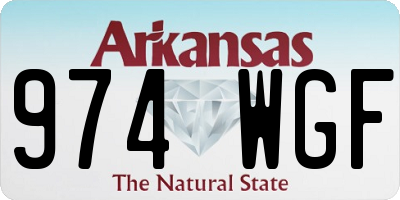 AR license plate 974WGF