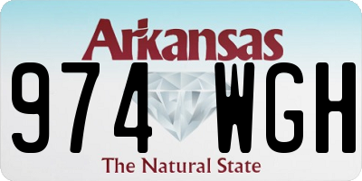 AR license plate 974WGH