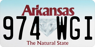 AR license plate 974WGI