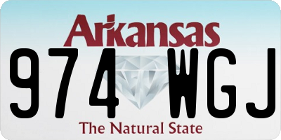 AR license plate 974WGJ