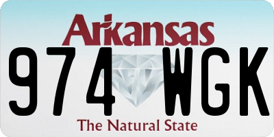 AR license plate 974WGK