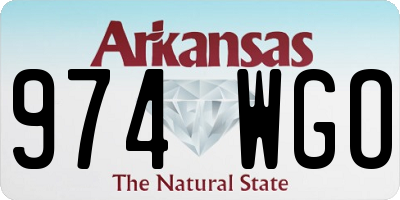 AR license plate 974WGO