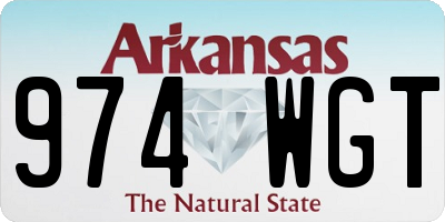 AR license plate 974WGT