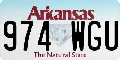 AR license plate 974WGU