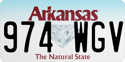 AR license plate 974WGV