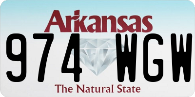 AR license plate 974WGW
