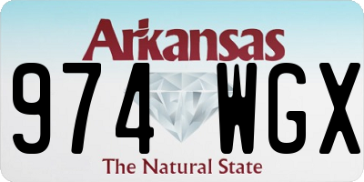 AR license plate 974WGX