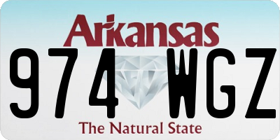 AR license plate 974WGZ