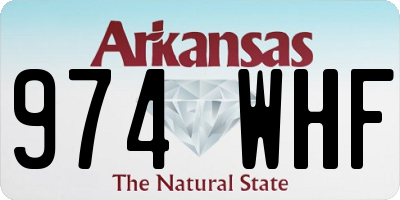 AR license plate 974WHF