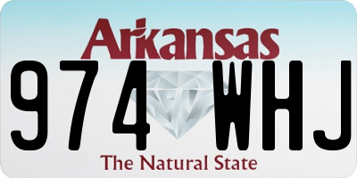 AR license plate 974WHJ