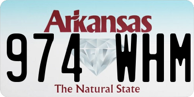 AR license plate 974WHM