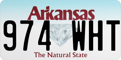 AR license plate 974WHT