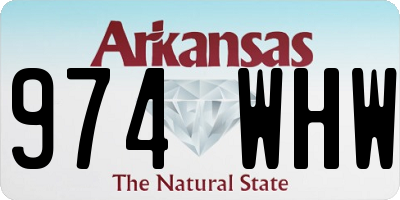 AR license plate 974WHW