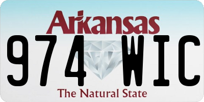 AR license plate 974WIC