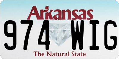 AR license plate 974WIG