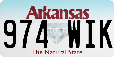 AR license plate 974WIK