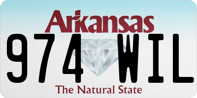 AR license plate 974WIL