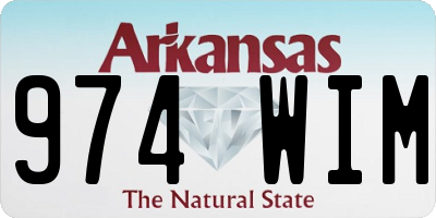 AR license plate 974WIM