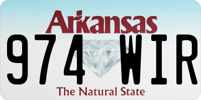 AR license plate 974WIR