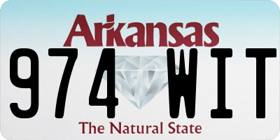 AR license plate 974WIT