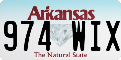 AR license plate 974WIX