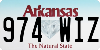 AR license plate 974WIZ
