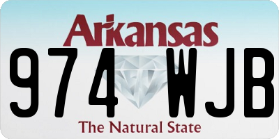AR license plate 974WJB