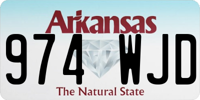 AR license plate 974WJD