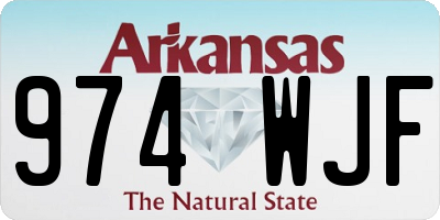 AR license plate 974WJF