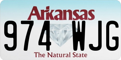 AR license plate 974WJG