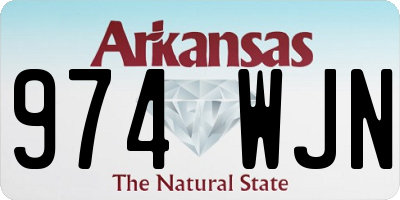 AR license plate 974WJN