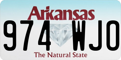 AR license plate 974WJO