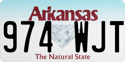 AR license plate 974WJT