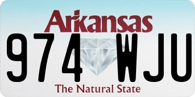 AR license plate 974WJU
