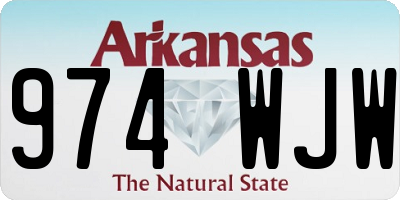 AR license plate 974WJW