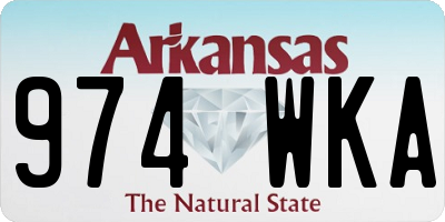 AR license plate 974WKA