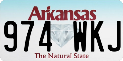 AR license plate 974WKJ