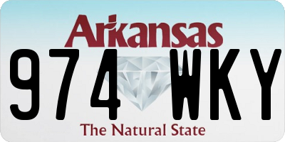 AR license plate 974WKY