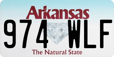 AR license plate 974WLF