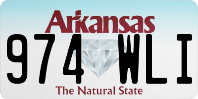 AR license plate 974WLI