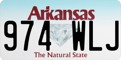 AR license plate 974WLJ