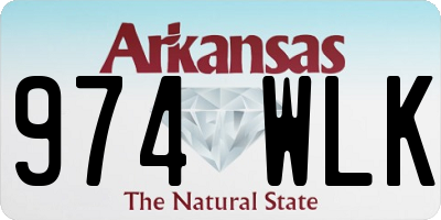 AR license plate 974WLK