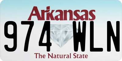 AR license plate 974WLN