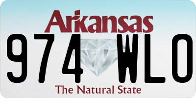AR license plate 974WLO