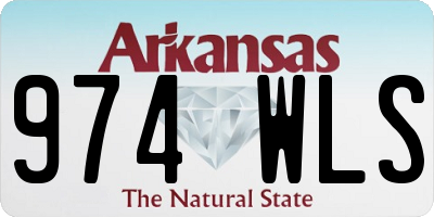 AR license plate 974WLS