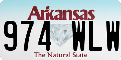 AR license plate 974WLW