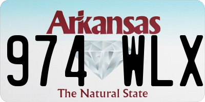 AR license plate 974WLX